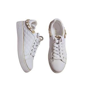 Guess Woman’s 6M Shoes White Gold GWBRISCO-SS New